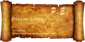 Petrov Erika névjegykártya